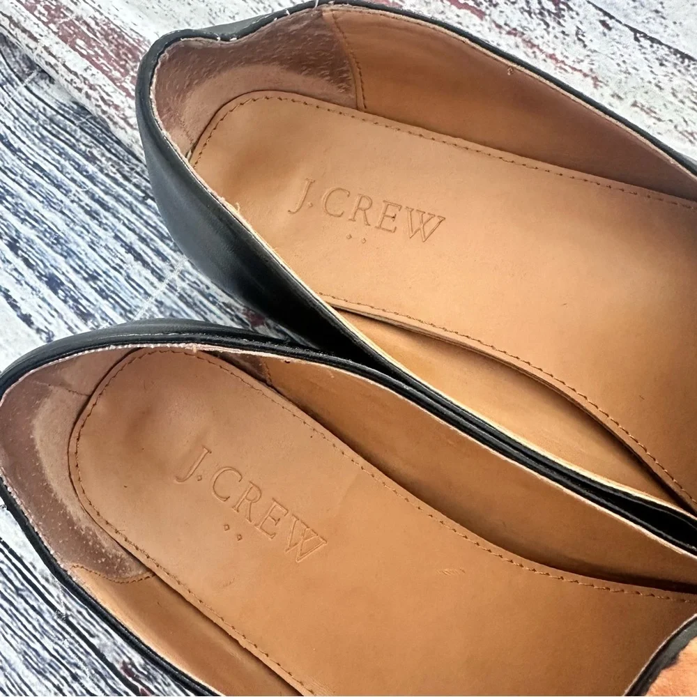 J. Crew Leopard Print Black Loafers